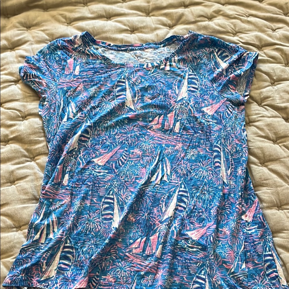 Lilly Pulitzer sailboat print tee